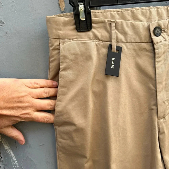 Massimo  Dutti Khaki Chino Slim Pant, BNWT, size 30 - Picture 5 of 8